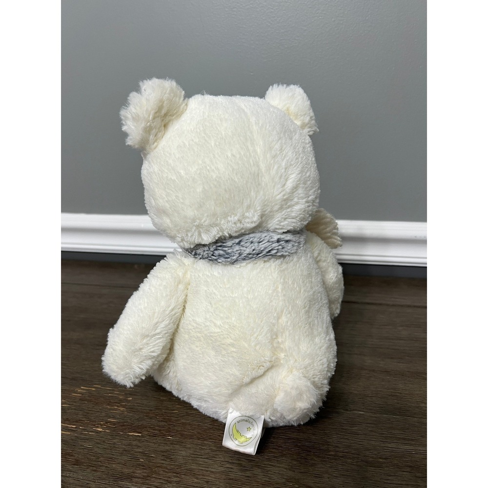 Animal Adventure Cream Teddy Bear Comfort Cuddles Plush Gray Scarf Stuffed Toy - Picture 3 of 5
